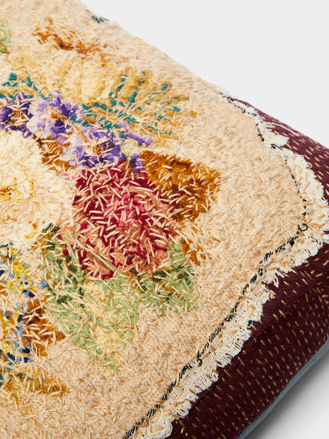 By Walid - 19th-Century Needlepoint Wool Cushion -  - ABASK