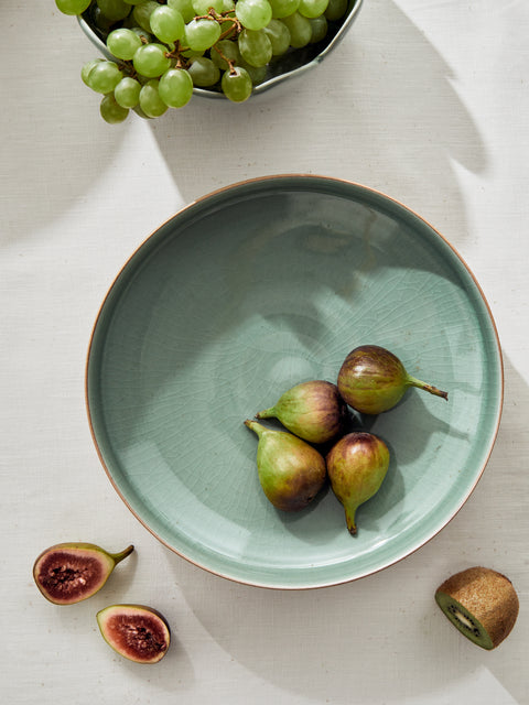 Kim Pan-ki - Comb Pattern Celadon Serving Dish -  - ABASK