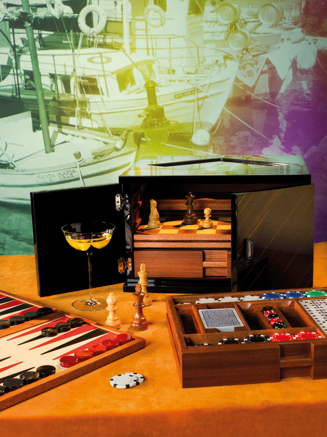 Agresti - Ebony Backgammon, Chess, Checkers and Poker Compendium -  - ABASK