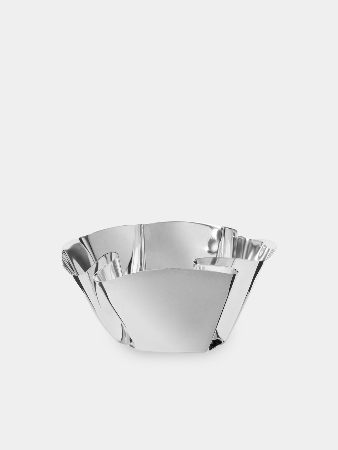 San Lorenzo - 1993 Afra and Tobia Scarpa Cartoccio Pure Silver Bowl (4in/10cm) - Silver - ABASK - 