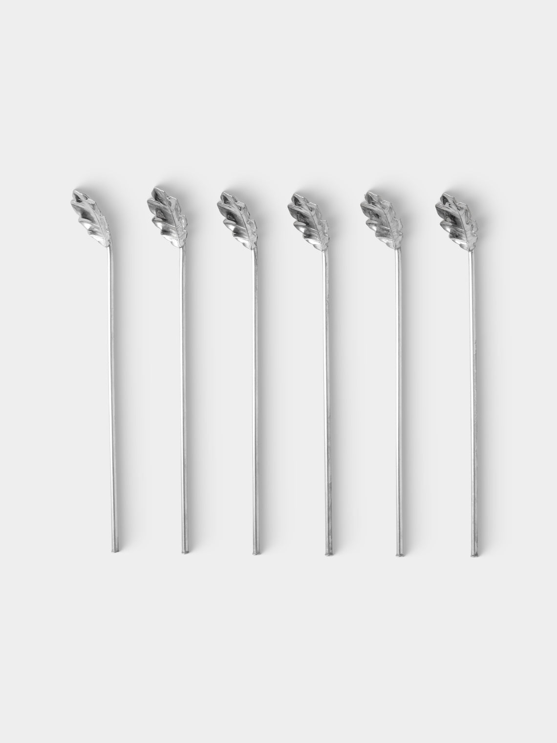 Antique and Vintage - 1950s Buccellati Sterling Silver Straws (Set of 6) - Silver - ABASK