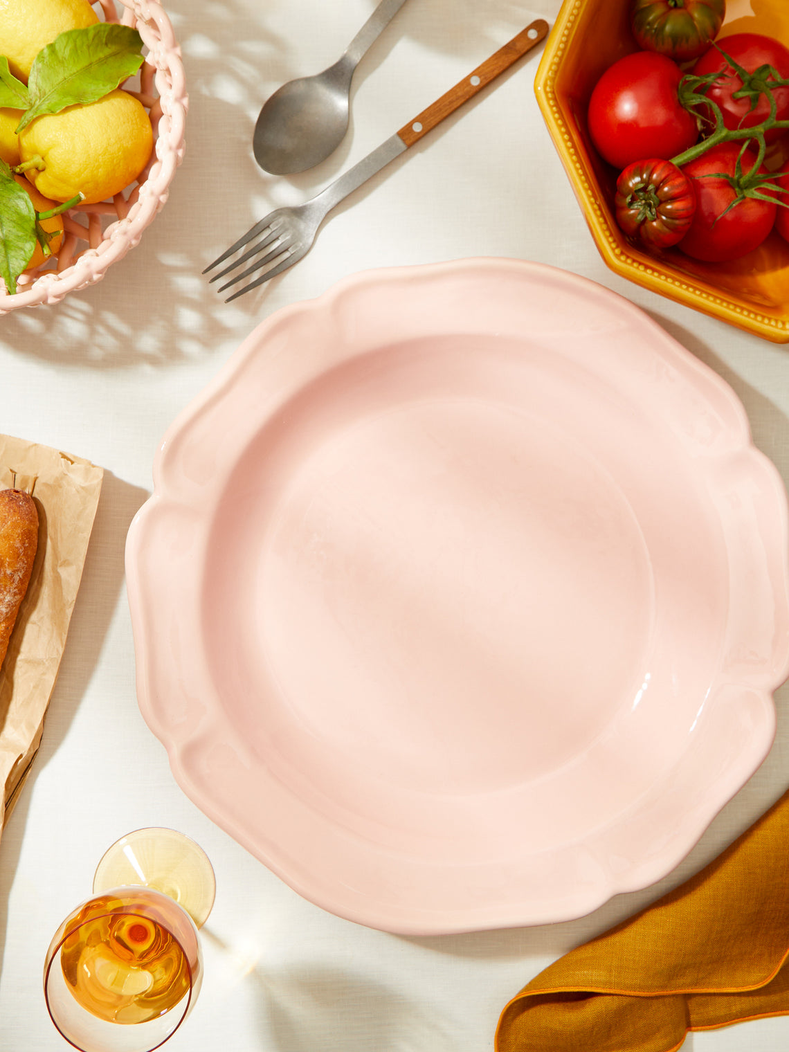 Maison Pichon Uzès - Louis XV Campagne Hand-Glazed Ceramic Serving Plate -  - ABASK
