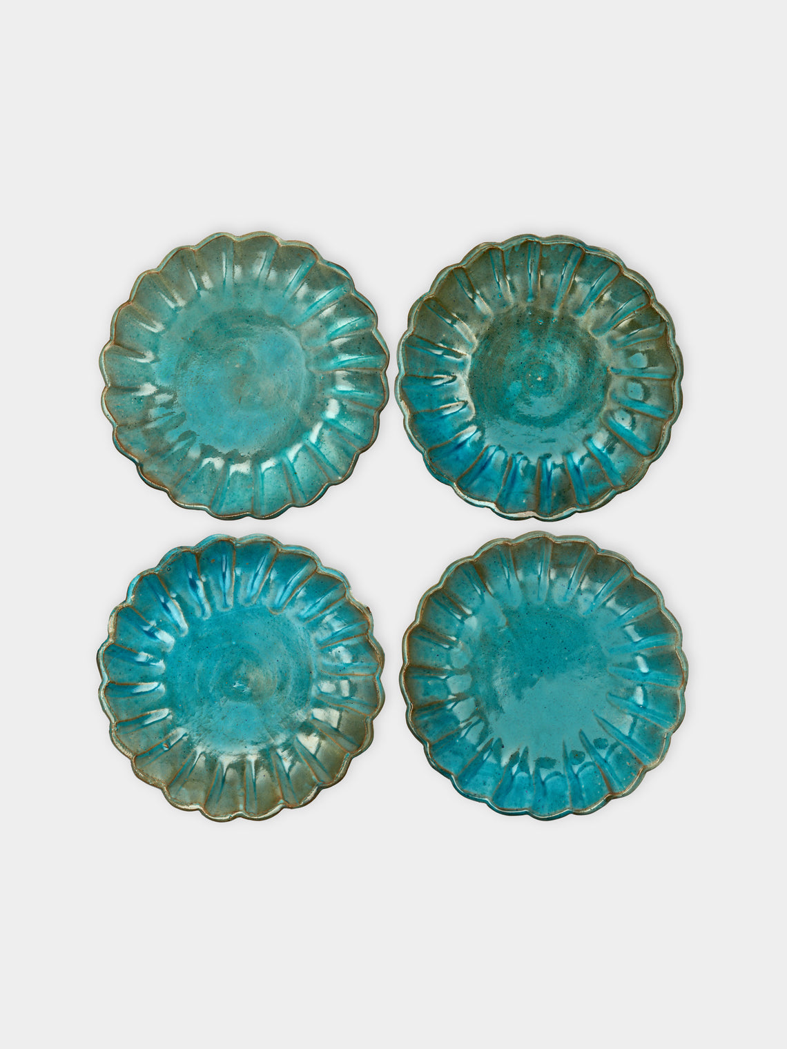 Anut Cairo - Scallop Hand-Painted Ceramic Dinner Plates (Set of 4) -  - ABASK
