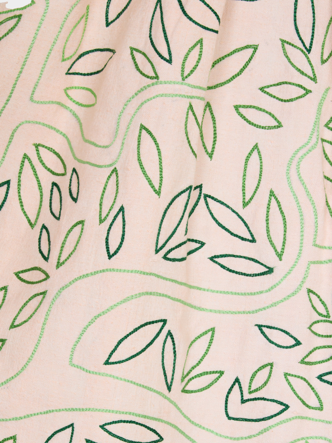 Kilometre Paris - The Olive Tree Embroidered Linen Dress | One Size -  - ABASK