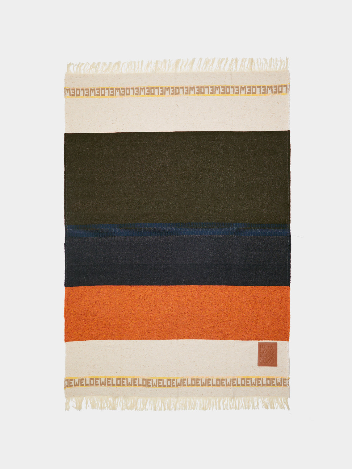 Loewe Home - Wool and Linen Striped Blanket -  - ABASK