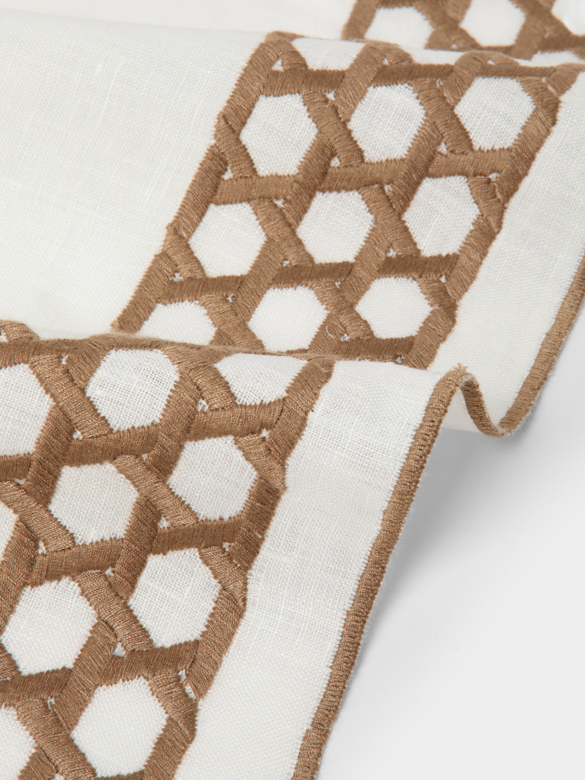 Borgo delle Tovaglie - Penelope Embroidered Linen Napkins (Set of 4) - White - ABASK