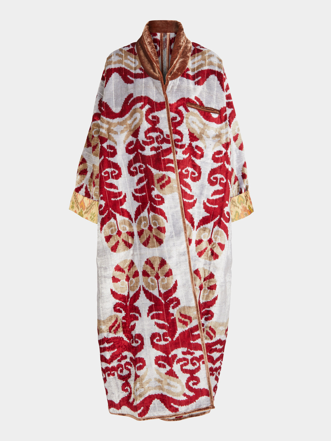 Nazzy Beglari - Hand-Loomed Ikat Silk and Cotton Reversible Robe | One Size -  - ABASK - 
