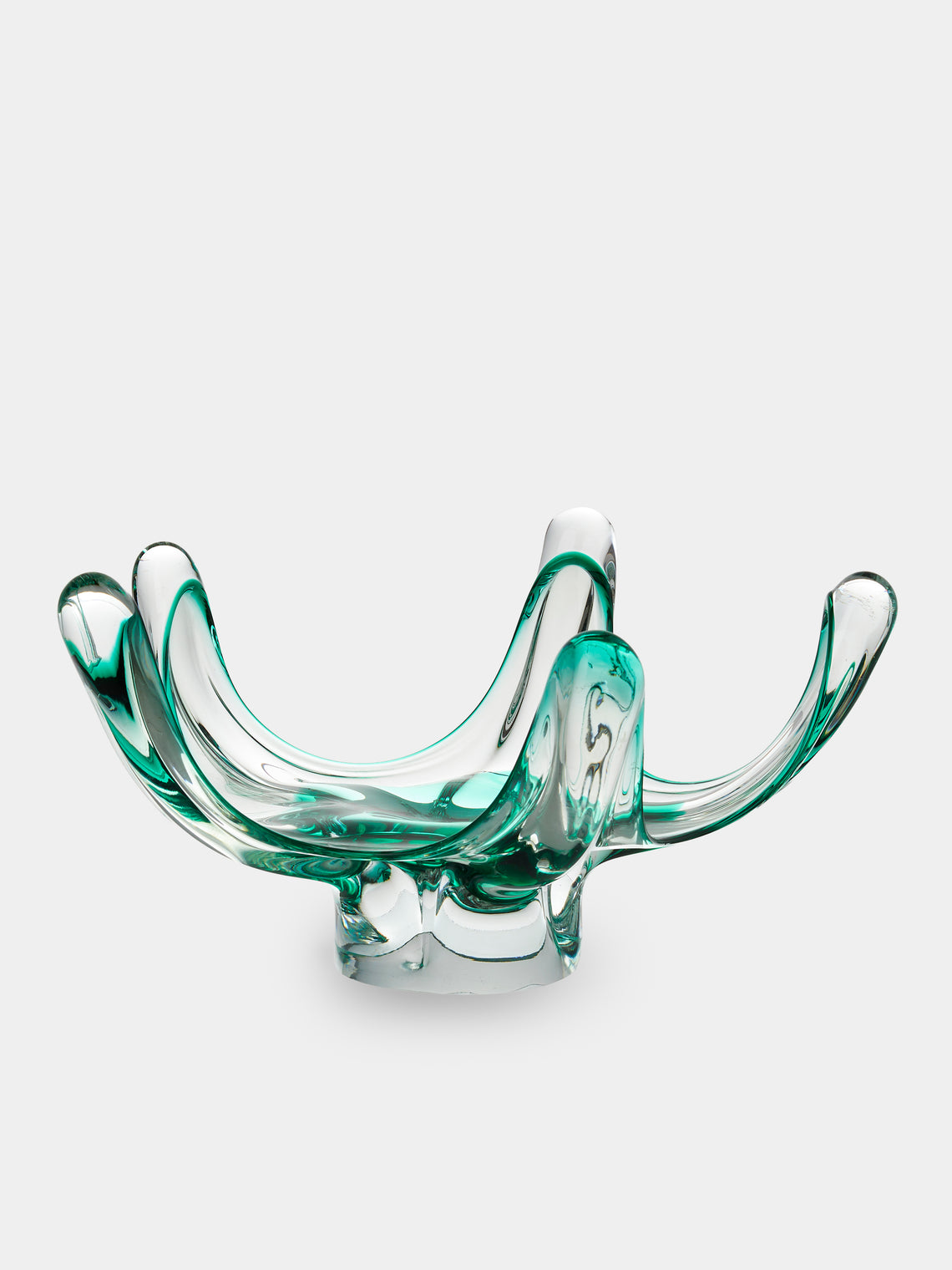 Antique and Vintage - 1950s Murano Glass Bowl - Green - ABASK - 