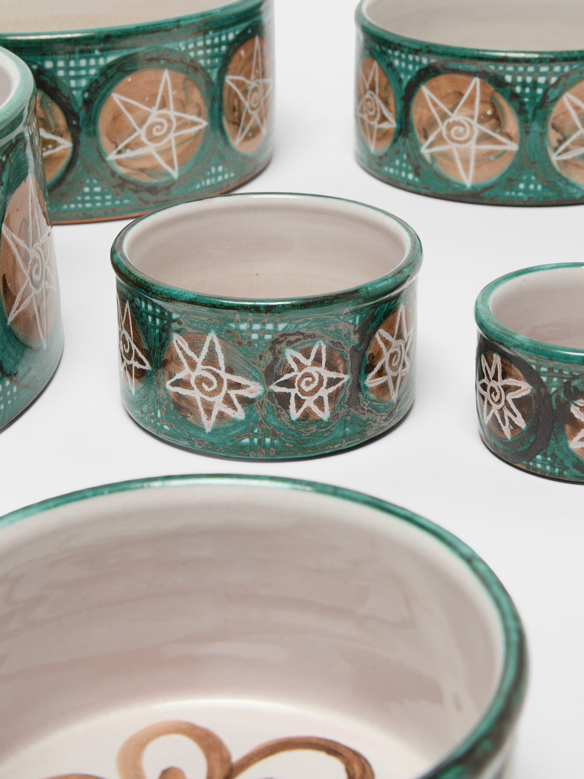 Antique and Vintage - | Set of 6 | 1950s Robert Picault Ceramic Nesting Bowls - Multiple - ABASK