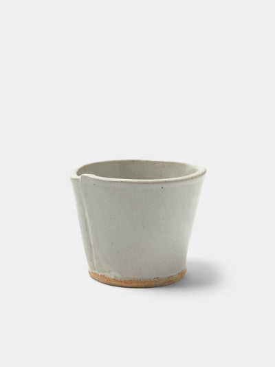 Estudio Vernís - Wood-Fired Stoneware Handleless Mugs (Set of 6) - White - ABASK - 