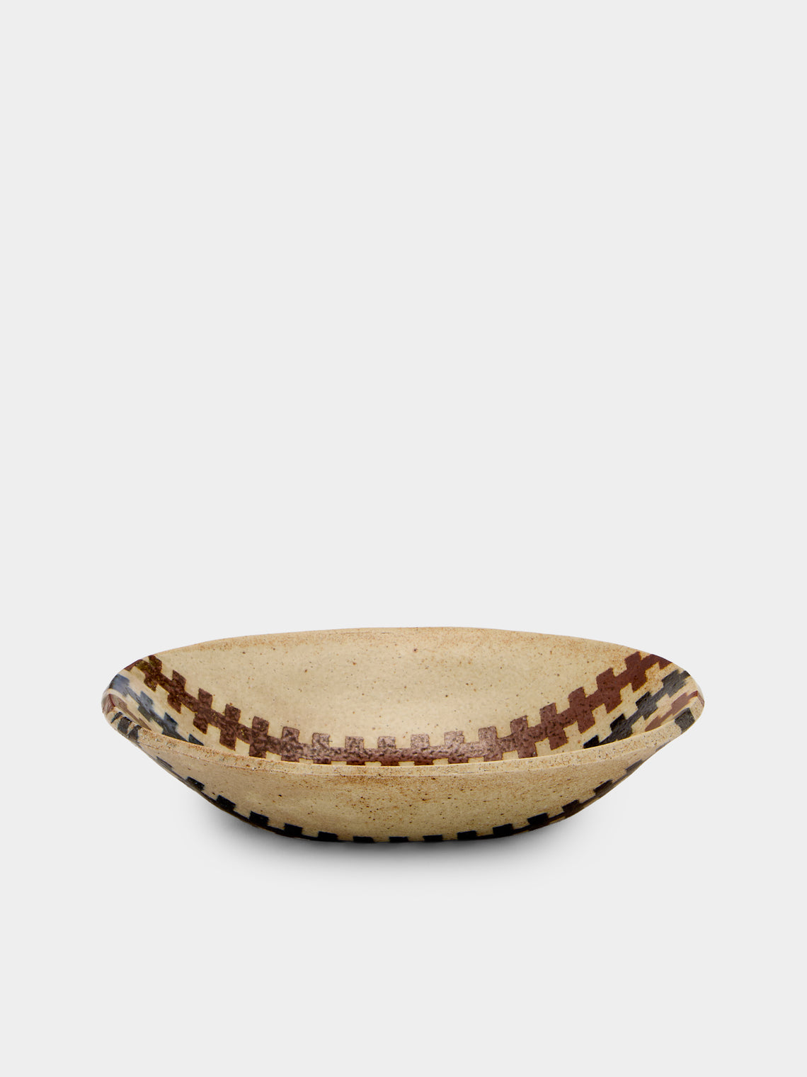 Makidani-gama - No. 1 Nerikomi Ceramic Medium Oval Bowls (Set of 5) - Multiple - ABASK