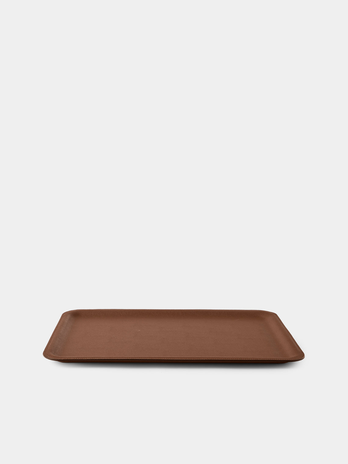 Giobagnara - Miramar Leather Tray (18in/45.5cm) - Brown - ABASK
