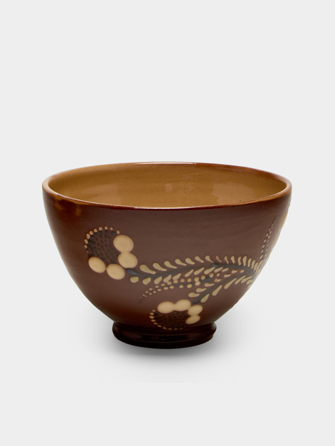 Poterie d’Évires - Flowers Hand-Painted Ceramic Bowls (Set of 6) - Light brown - ABASK