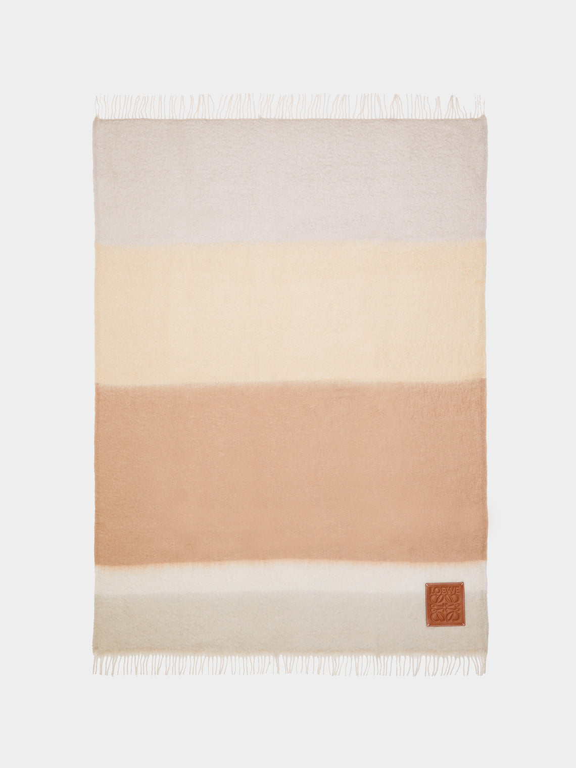 Loewe Home - Wool and Linen Striped Blanket -  - ABASK