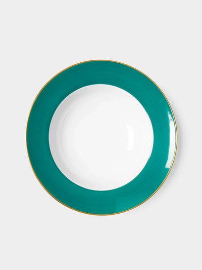 Robert Haviland & C. Parlon - Coco Hand-Painted Porcelain Pasta Bowls (Set of 2) - Green - ABASK- 