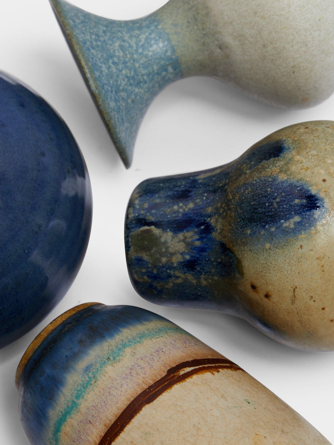 Antique and Vintage - Mid-Century Studio Pottery Ceramic Bud Vases (Set of 8) -  - ABASK