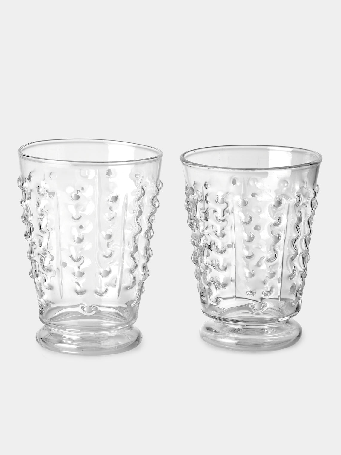 Alya Tannous - | Set of 2 | Hand-Blown Glass Bud Vases - Clear - ABASK