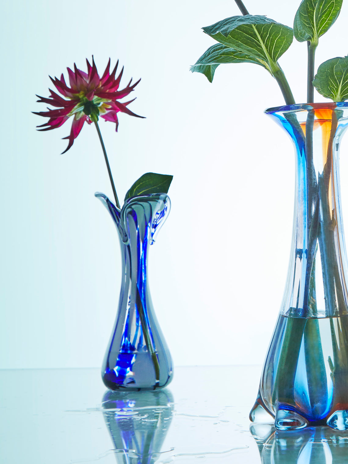Antique and Vintage - Mid-Century Marbled Glass Bud Vase -  - ABASK