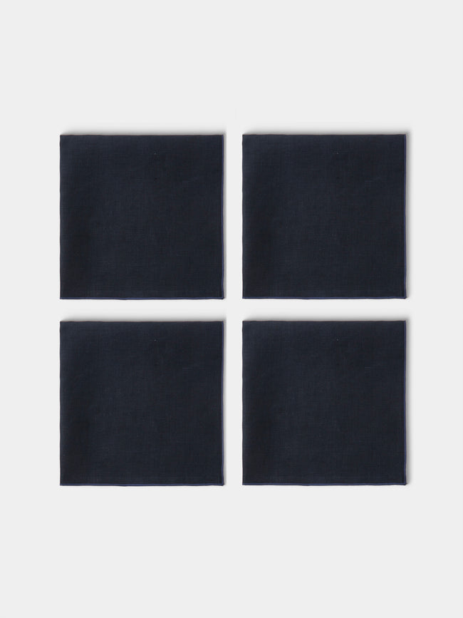 Borgo delle Tovaglie - Filo Linen Extra Large Napkins (Set of 4) - Navy - ABASK - 