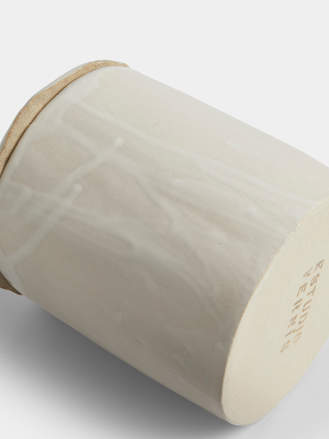 Estudio Vernís - Wood-Fired Stoneware Large Storage Jar - White - ABASK