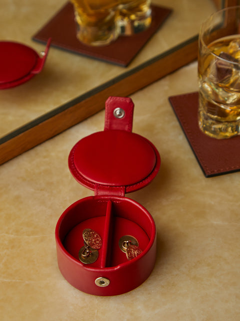 Connolly - Leather Travel Cufflinks Box -  - ABASK