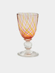 Emsie Sharp - Hand-Blown Striped Wine Glass -  - ABASK - 