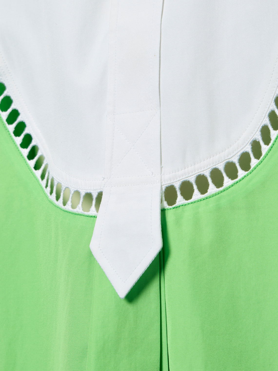 Sebline - Women's Painter's Cotton Smock Dress | Size: XS - Green - ABASK