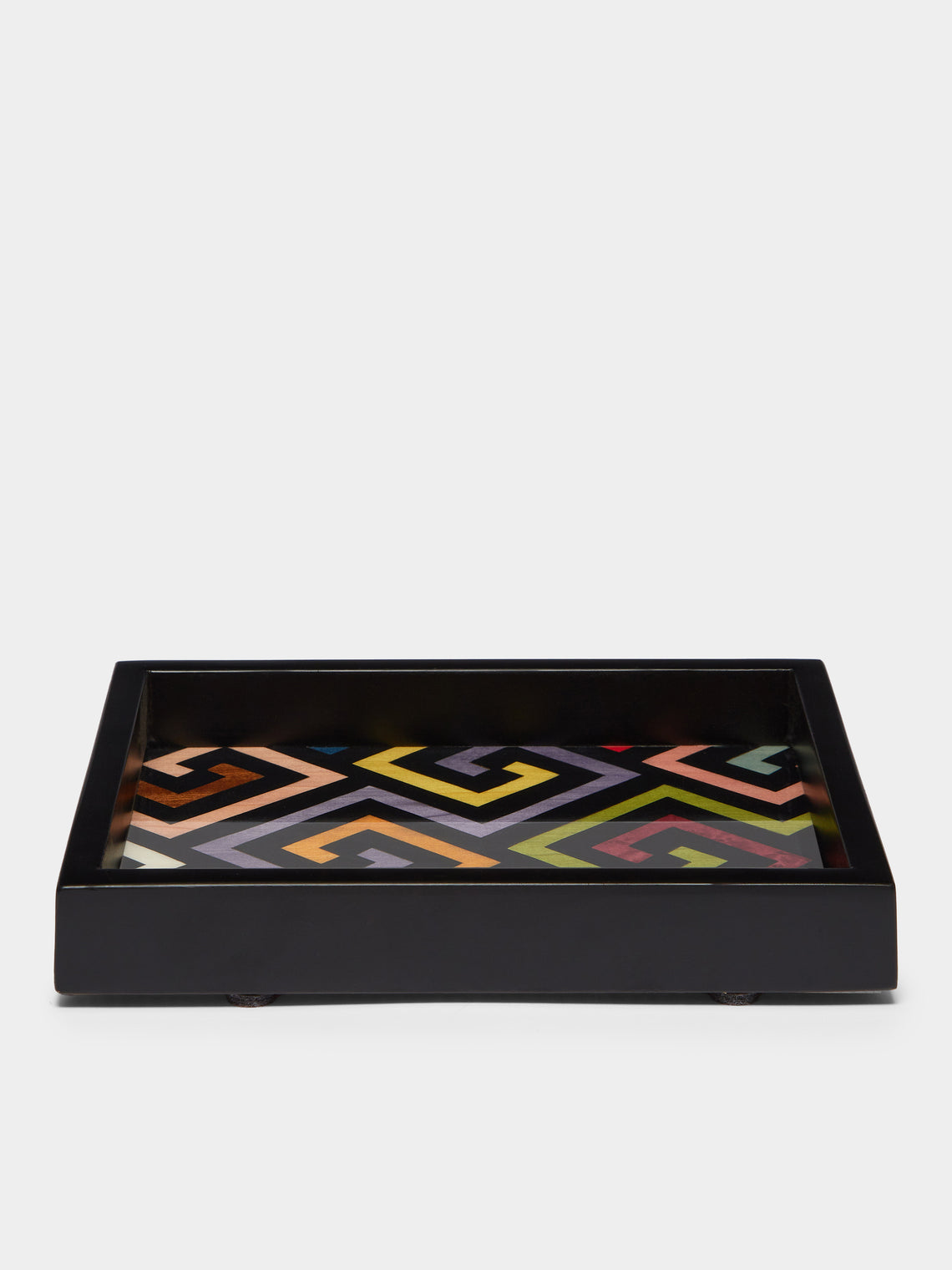 Biagio Barile - Labyrinth Wood Inlay Small Tray -  - ABASK
