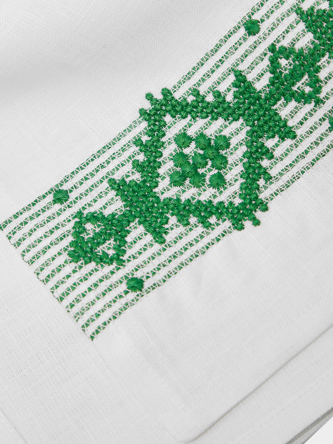 The Table Love - Folklore Hand-Embroidered Linen Napkins (Set of 4) -  - ABASK