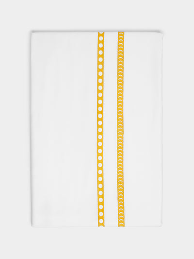 Loretta Caponi - Moon Hand-Embroidered Cotton US King-Size Duvet Cover -  - ABASK - 