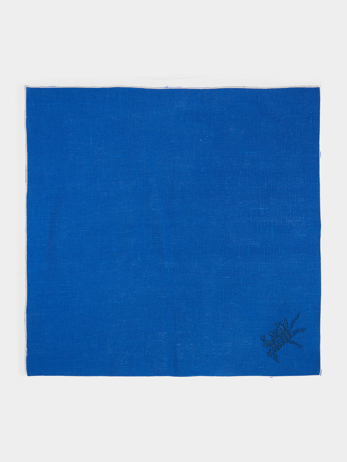 La Gallina Matta - Crabs Embroidered Linen Napkins (Set of 4) -  - ABASK