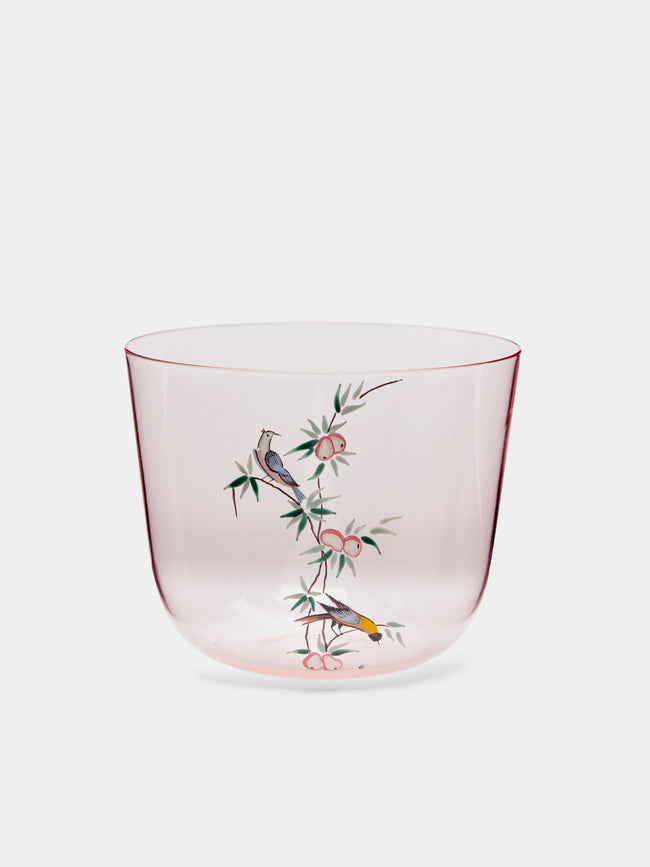 Lobmeyr - Garden of Paradise Hand-Painted Crystal Tumbler - Light pink - ABASK - 