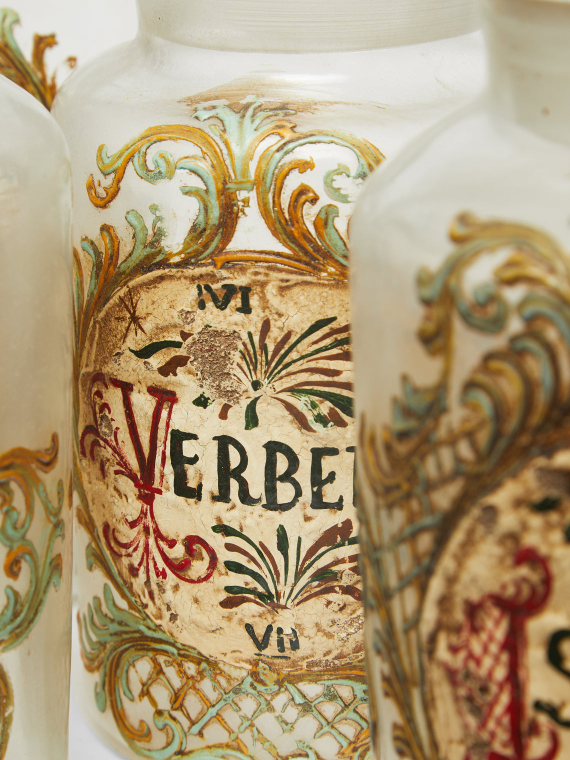 Antique and Vintage - 18th-Century Italian Glass Apothecary Jars (Set of 5) -  - ABASK