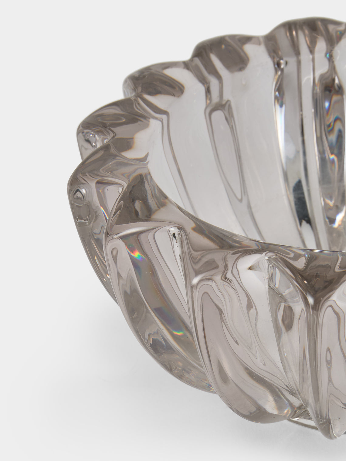 Antique and Vintage - 1950s Pierre d'Avesn Crystal Bowl - Gray - ABASK