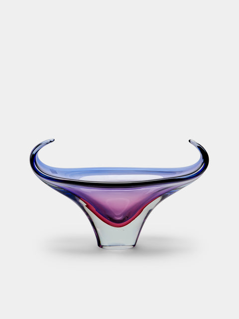 Antique and Vintage - 1960s Flavio Poli Murano Glass Bowl - Purple - ABASK - 
