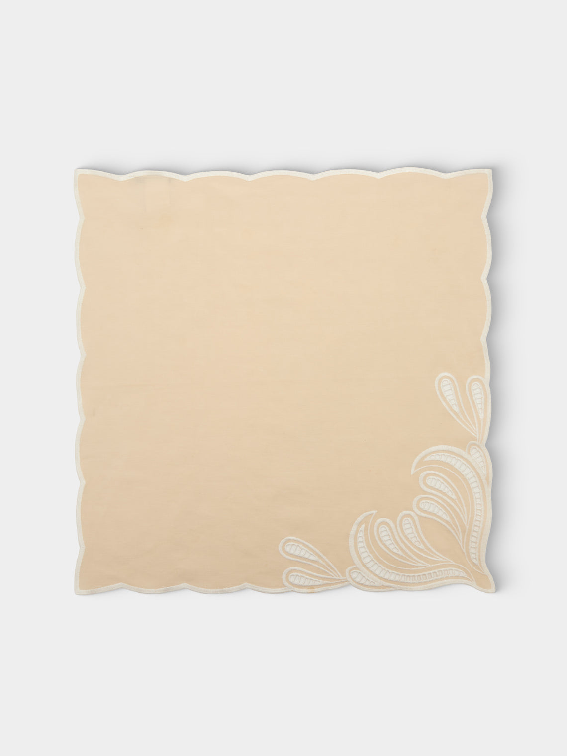 Borgo delle Tovaglie - Tecla Embroidered Linen Napkins (Set of 4) - Natural - ABASK
