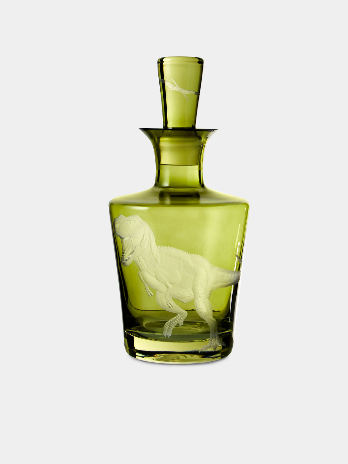 Artel - Dinosaur Hand-Engraved Crystal Decanter - Green - ABASK - 
