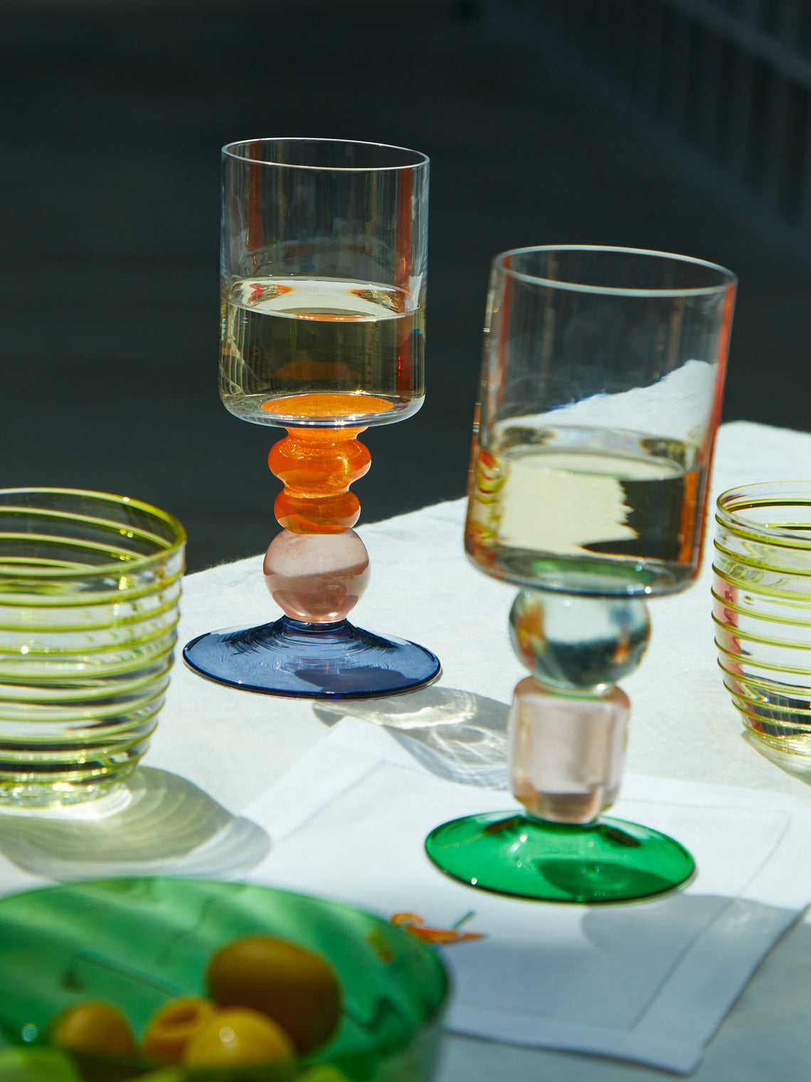 Gather - Miami Hand-Blown Wine Glasses (Set of 2) -  - ABASK