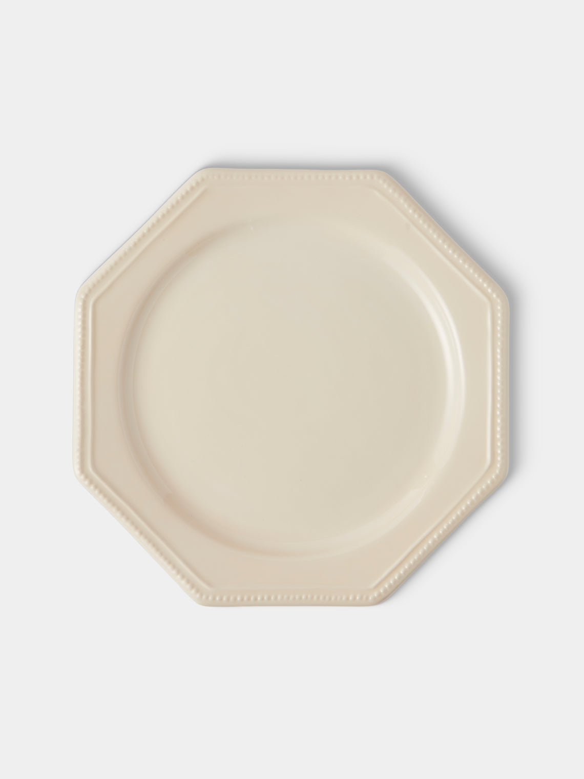 Maison Pichon Uzès - Louis XVI Hand-Glazed Ceramic Dinner Plates – 10in/26cm (Set of 4) - White - ABASK