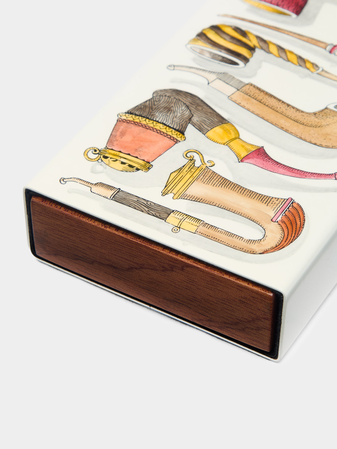 Fornasetti - Piccole Pipe Hand-Painted Wood Box -  - ABASK