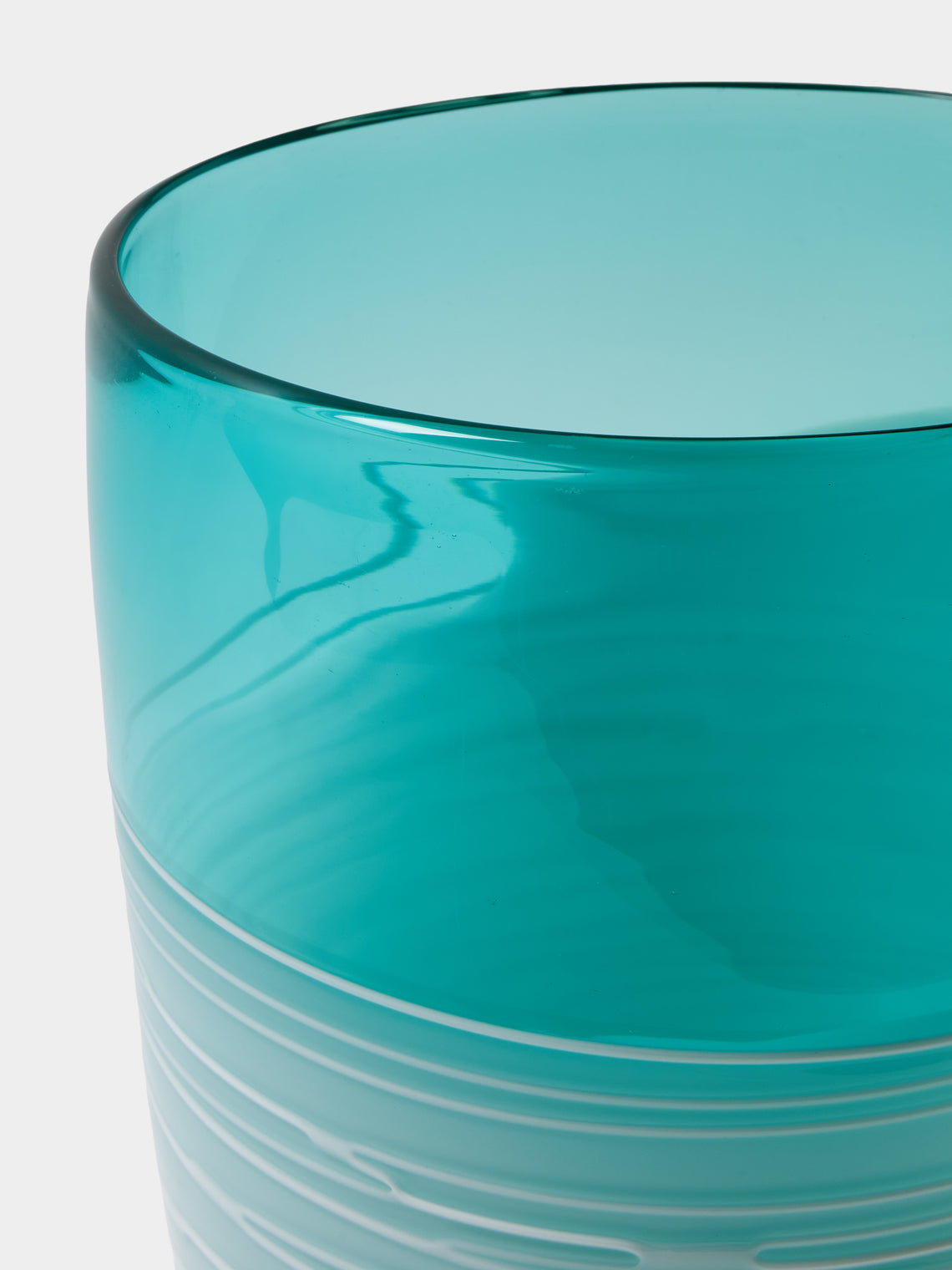 Antique and Vintage - 1970s Murano Glass Vase (12in/31cm) - Light blue - ABASK