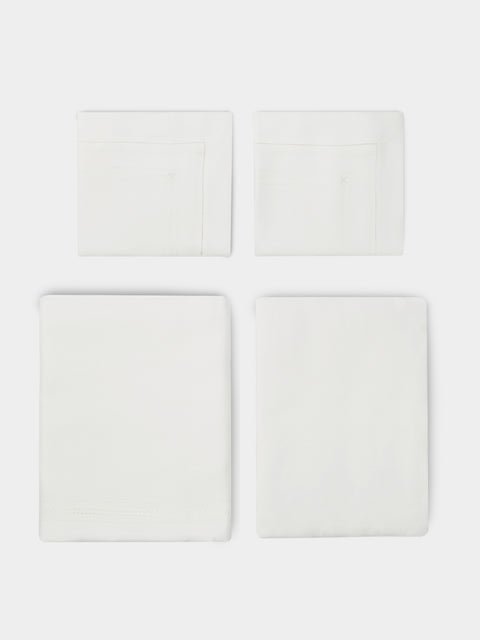 Volga Linen - Diamond-Stitch Linen King-Size Bedding Collection -  - ABASK - 