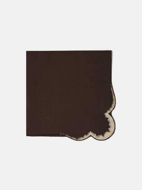 Los Encajeros - Valver Embroidered Linen Napkins (Set of 4) -  - ABASK - 