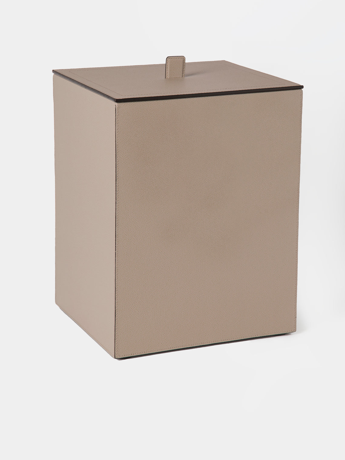 Giobagnara - Walter Leather Wastepaper Bin - Beige - ABASK