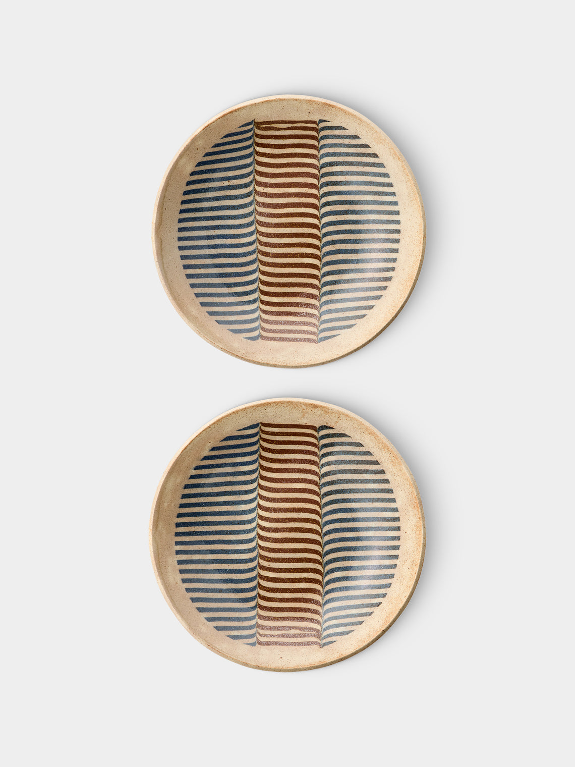 Makidani-gama - Nerikomi Ceramic Serving Plates – 12in/30cm (Set of 2) - Multiple - ABASK