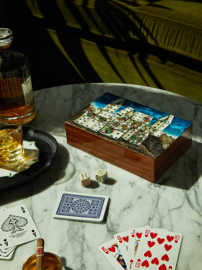 Fornasetti - Città di Carte Wood Playing Cards Box -  - ABASK