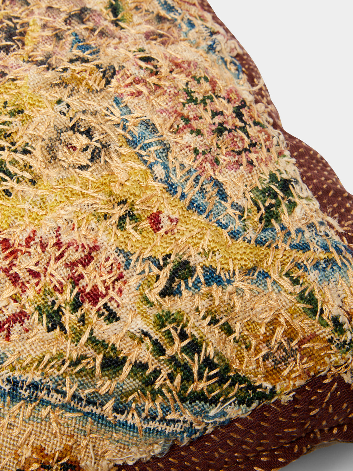 By Walid - 18th-Century English Needlepoint Linen Cushion -  - ABASK