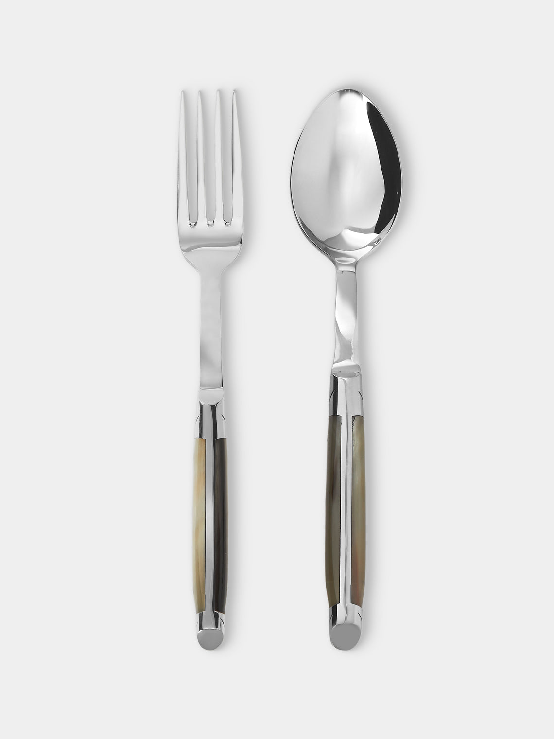 Goyon-Chazeau - Le Thiers Prestige Flammée Blonde Horn Vegetable Servers (Set of 2) - Brown - ABASK - 