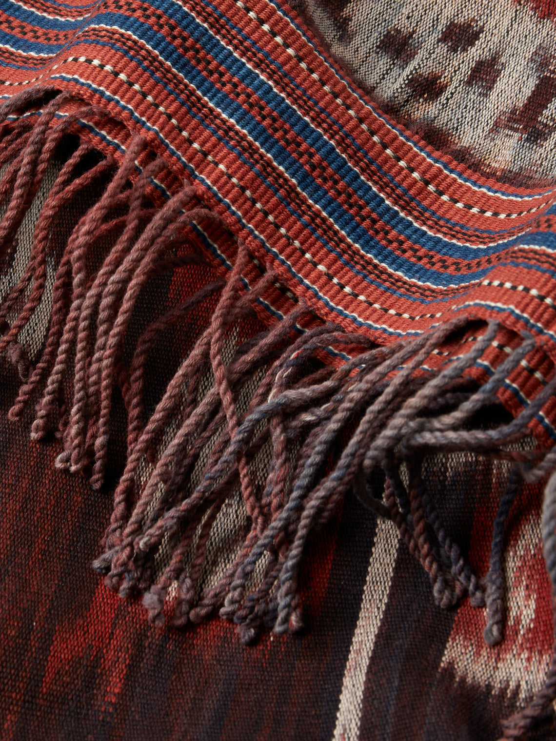 R Collective - Karihu Hayati Ikat Cotton Bed Blanket (106.5in/2.7m) - Multiple - ABASK