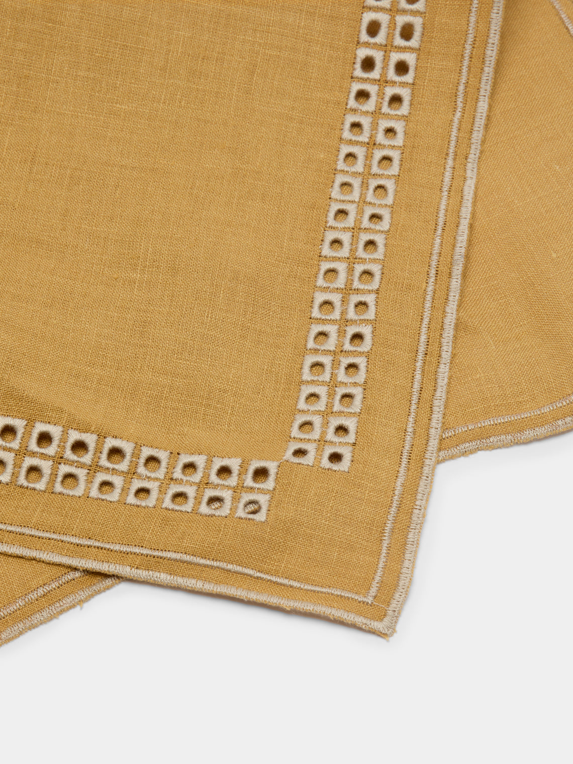 Borgo delle Tovaglie - Eva Embroidered Linen Napkins (Set of 4) -  - ABASK